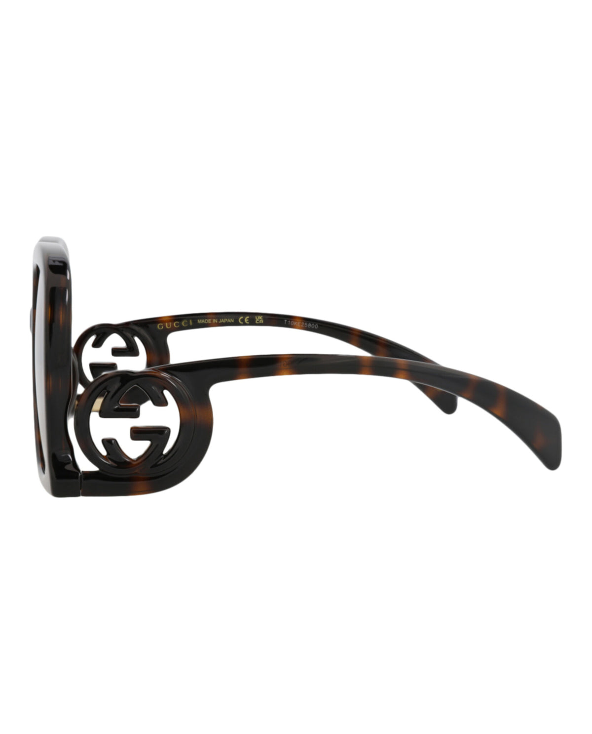 Gucci Womens Square/Rectangle Havana Havana Brown Fashion Designer Eyewear