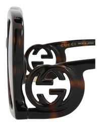 Gucci Womens Square/Rectangle Havana Havana Brown Fashion Designer Eyewear