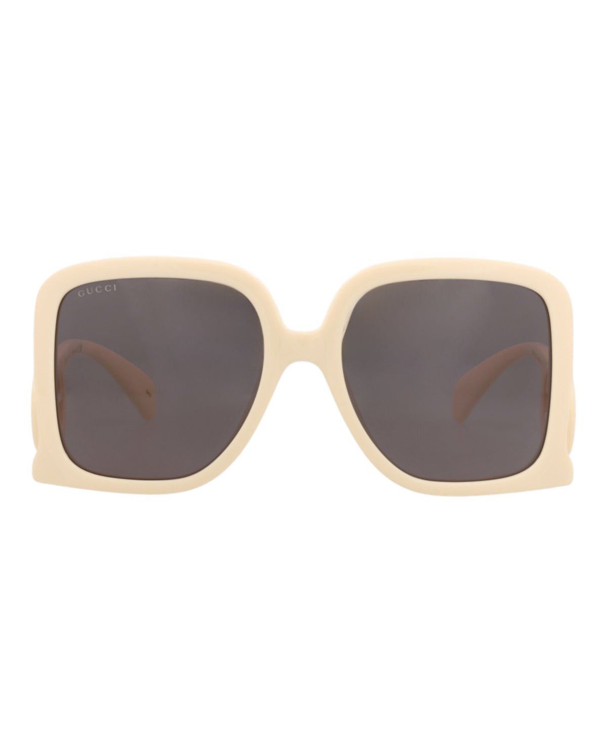 Gucci Womens Square/Rectangle Ivory Ivory Grey Fashion Designer Eyewear