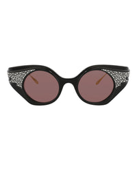 Gucci Womens Cat Eye Black Gold Brown Fashion Designer Eyewear