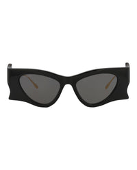 Gucci Womens Cat Eye Black Gold Grey Fashion Designer Eyewear