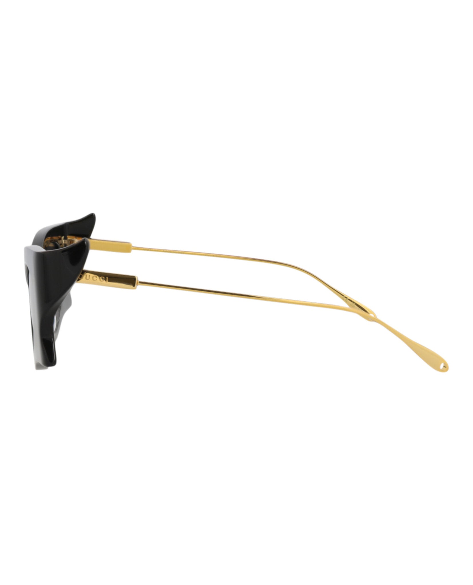 Gucci Womens Cat Eye Black Gold Grey Fashion Designer Eyewear