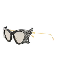 Gucci Womens Cat Eye Black Gold Yellow Fashion Designer Eyewear