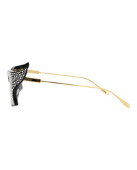 Gucci Womens Cat Eye Black Gold Yellow Fashion Designer Eyewear