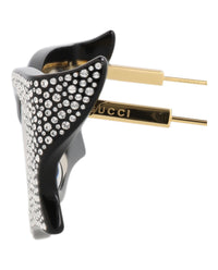 Gucci Womens Cat Eye Black Gold Yellow Fashion Designer Eyewear