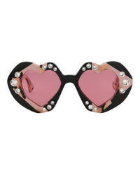 Gucci Womens Cat Eye Black Havana Red Fashion Designer Eyewear
