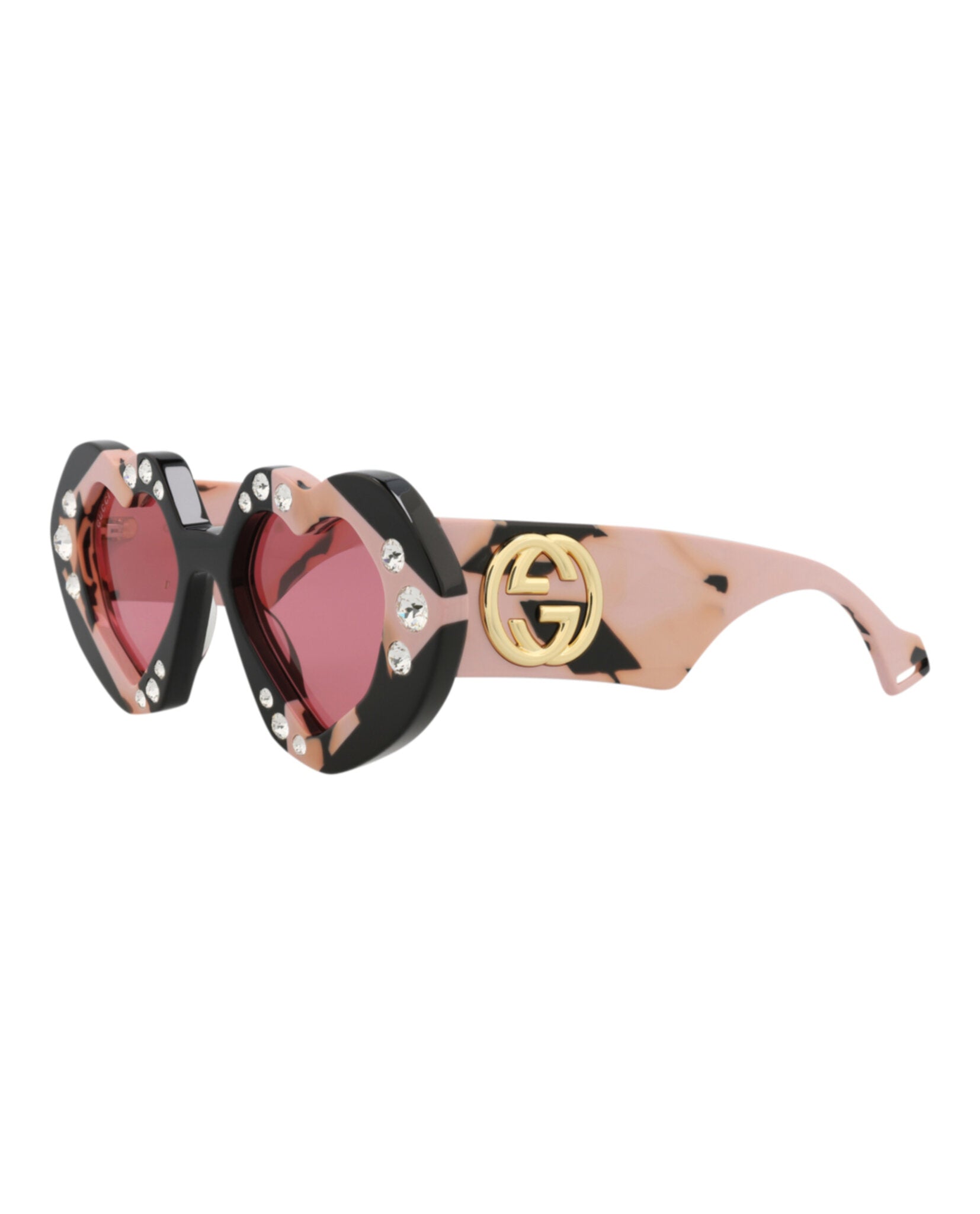 Gucci Womens Cat Eye Black Havana Red Fashion Designer Eyewear