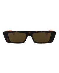 Gucci Mens Square/Rectangle Havana Orange Brown Fashion Designer Eyewear