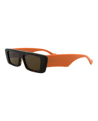 Gucci Mens Square/Rectangle Havana Orange Brown Fashion Designer Eyewear