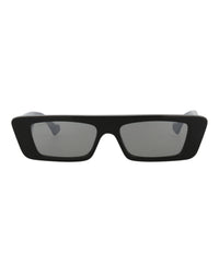 Gucci Mens Square/Rectangle Black Grey Silver Fashion Designer Eyewear