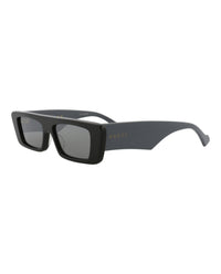 Gucci Mens Square/Rectangle Black Grey Silver Fashion Designer Eyewear