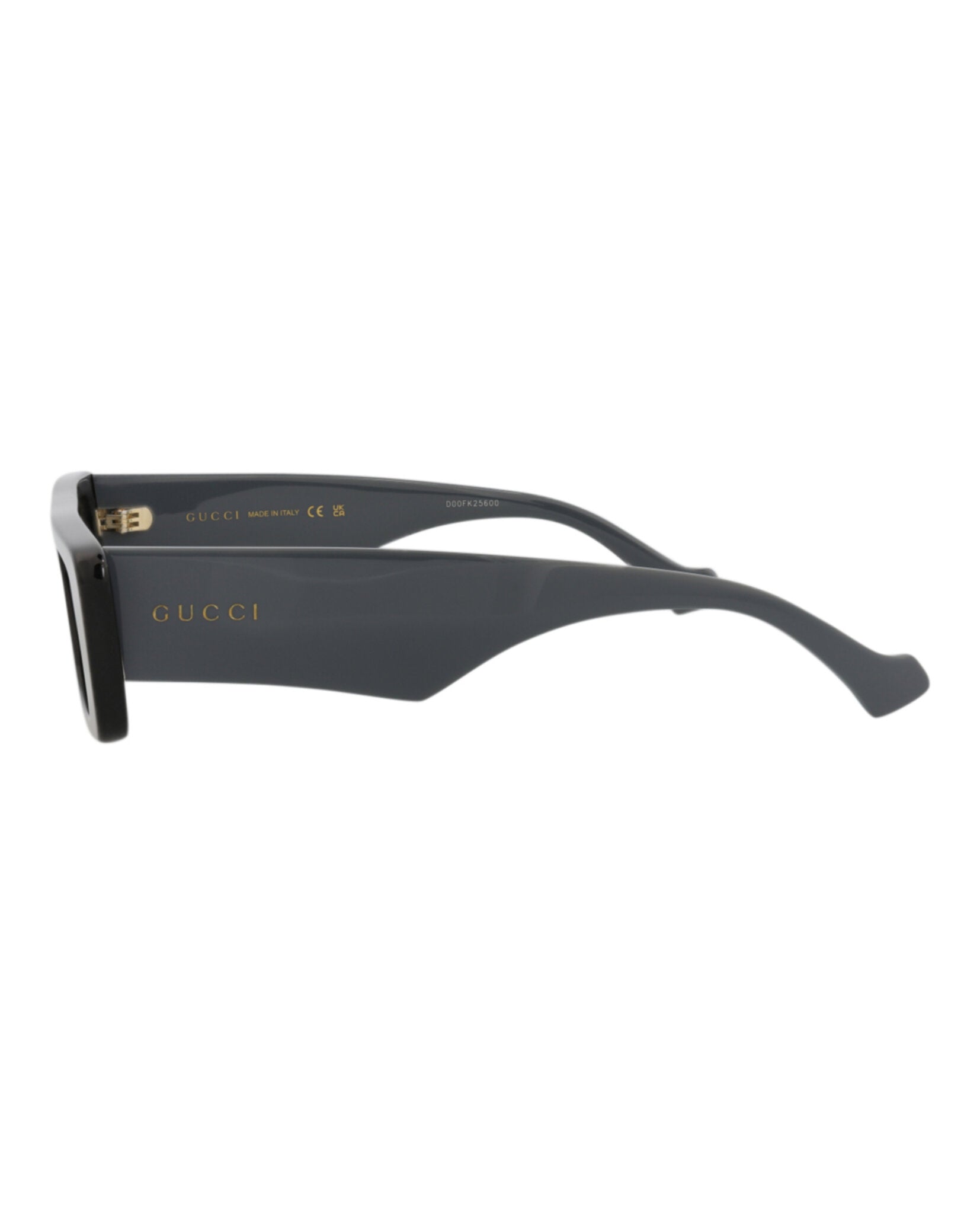 Gucci Mens Square/Rectangle Black Grey Silver Fashion Designer Eyewear