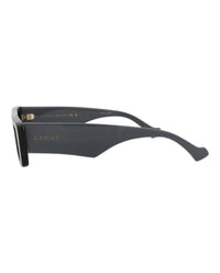 Gucci Mens Square/Rectangle Black Grey Silver Fashion Designer Eyewear