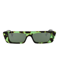 Gucci Mens Square/Rectangle Havana Havana Green Fashion Designer Eyewear
