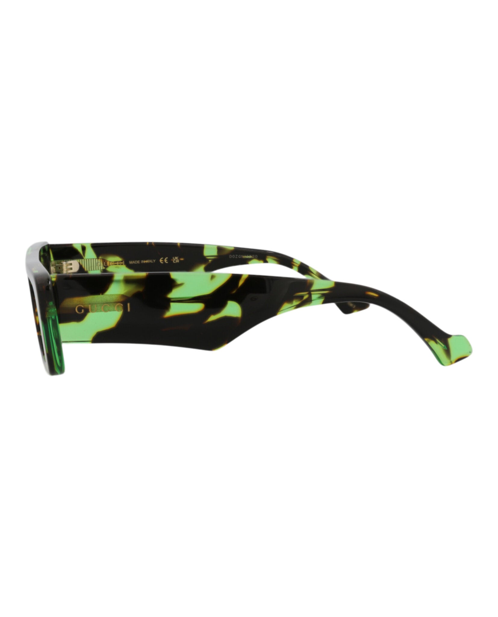Gucci Mens Square/Rectangle Havana Havana Green Fashion Designer Eyewear
