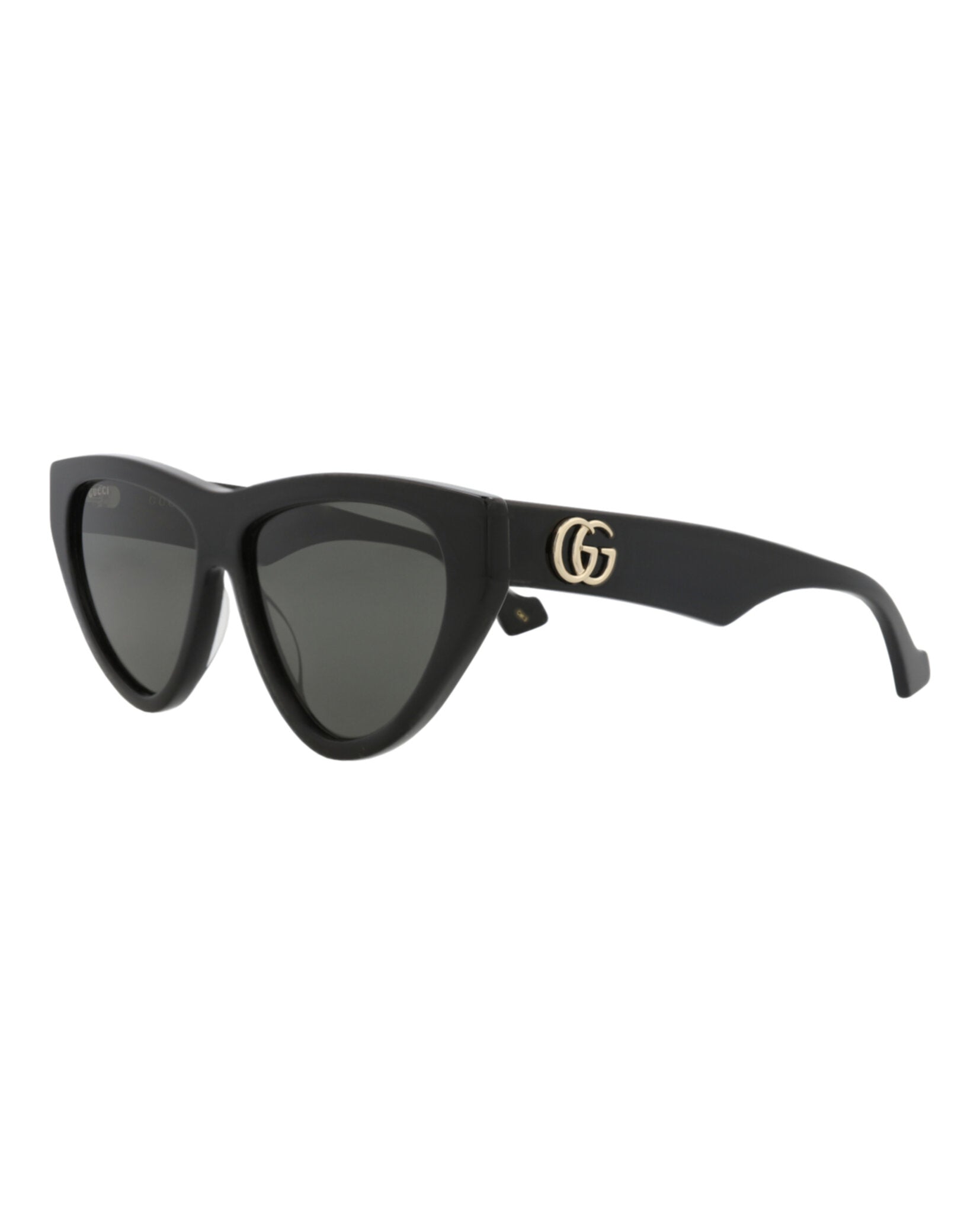 Gucci Gucci Womens Cat Eye Black Black Grey Fashion Designer Eyewear