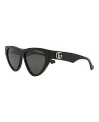 Gucci Gucci Womens Cat Eye Black Black Grey Fashion Designer Eyewear