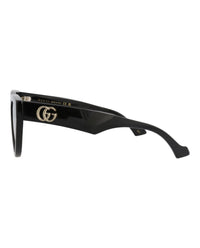 Gucci Gucci Womens Cat Eye Black Black Grey Fashion Designer Eyewear