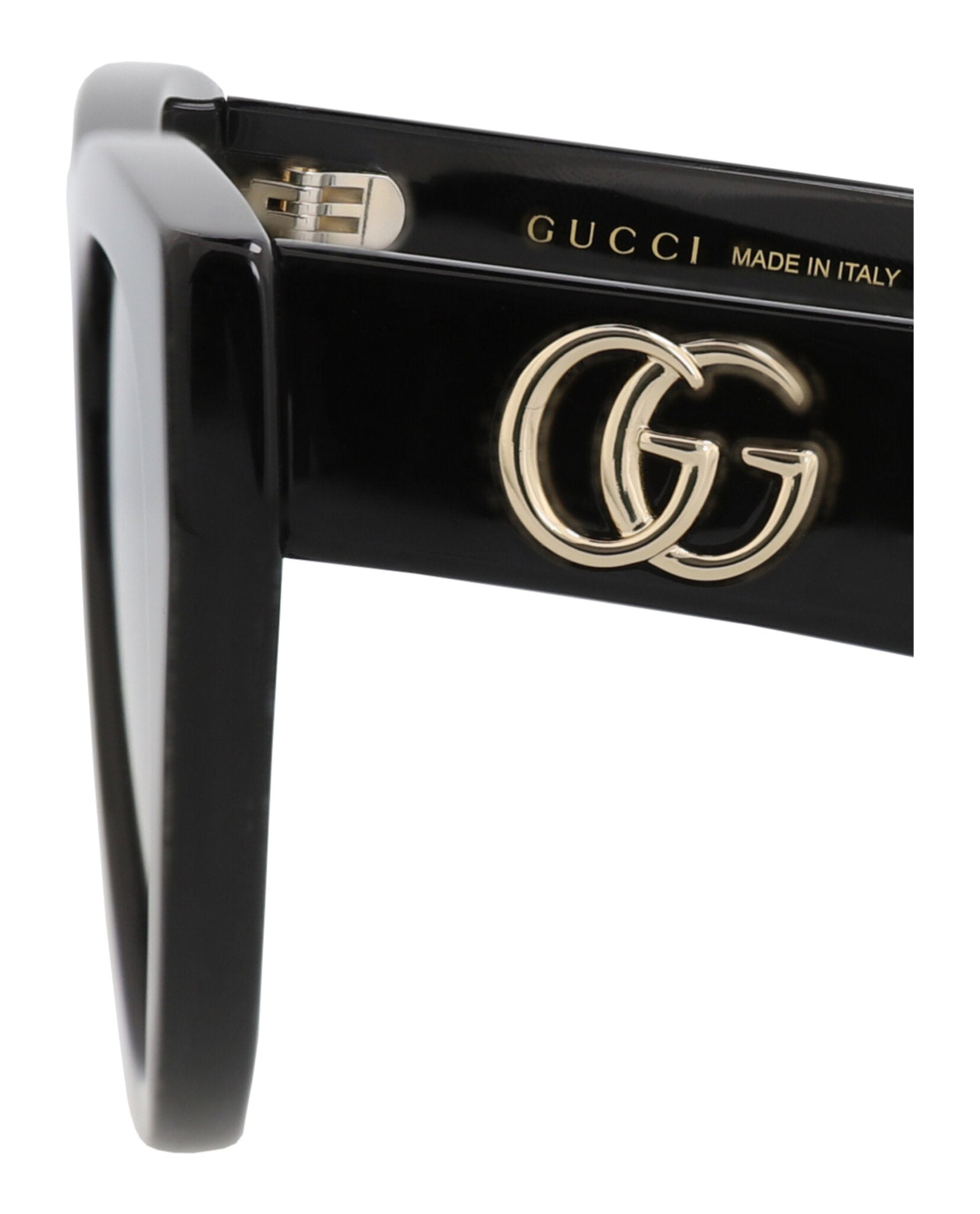Gucci Gucci Womens Cat Eye Black Black Grey Fashion Designer Eyewear