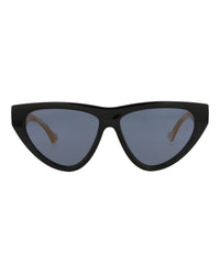 Gucci Gucci Womens Cat Eye Black Ivory Blue Fashion Designer Eyewear