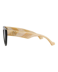 Gucci Gucci Womens Cat Eye Black Ivory Blue Fashion Designer Eyewear