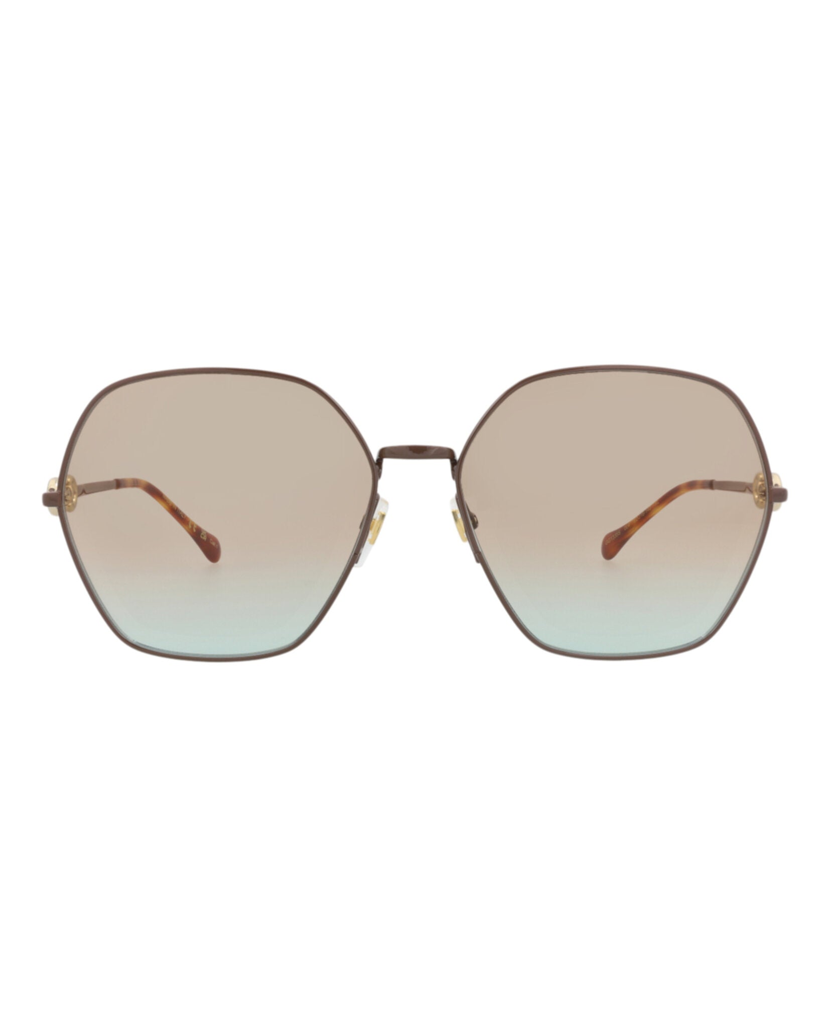 Gucci Womens Square/Rectangle Brown Brown Brown Fashion Designer Eyewear