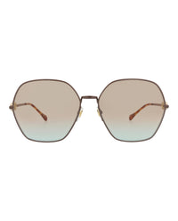 Gucci Womens Square/Rectangle Brown Brown Brown Fashion Designer Eyewear