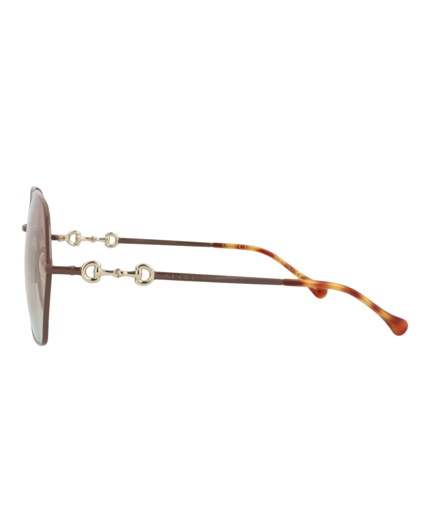 Gucci Womens Square/Rectangle Brown Brown Brown Fashion Designer Eyewear