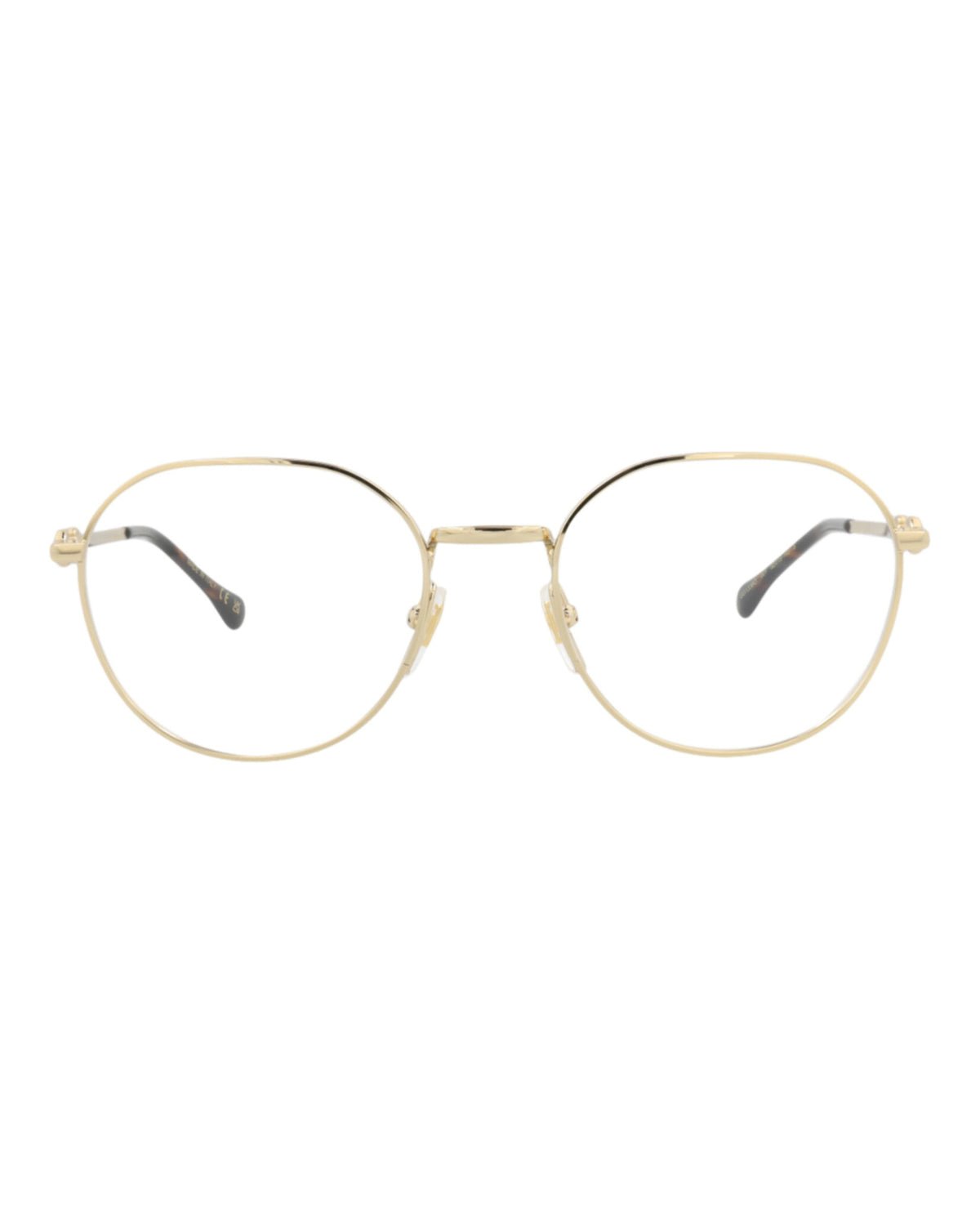 Gucci Womens Round/Oval Gold Gold Transparent Fashion Designer Eyewear