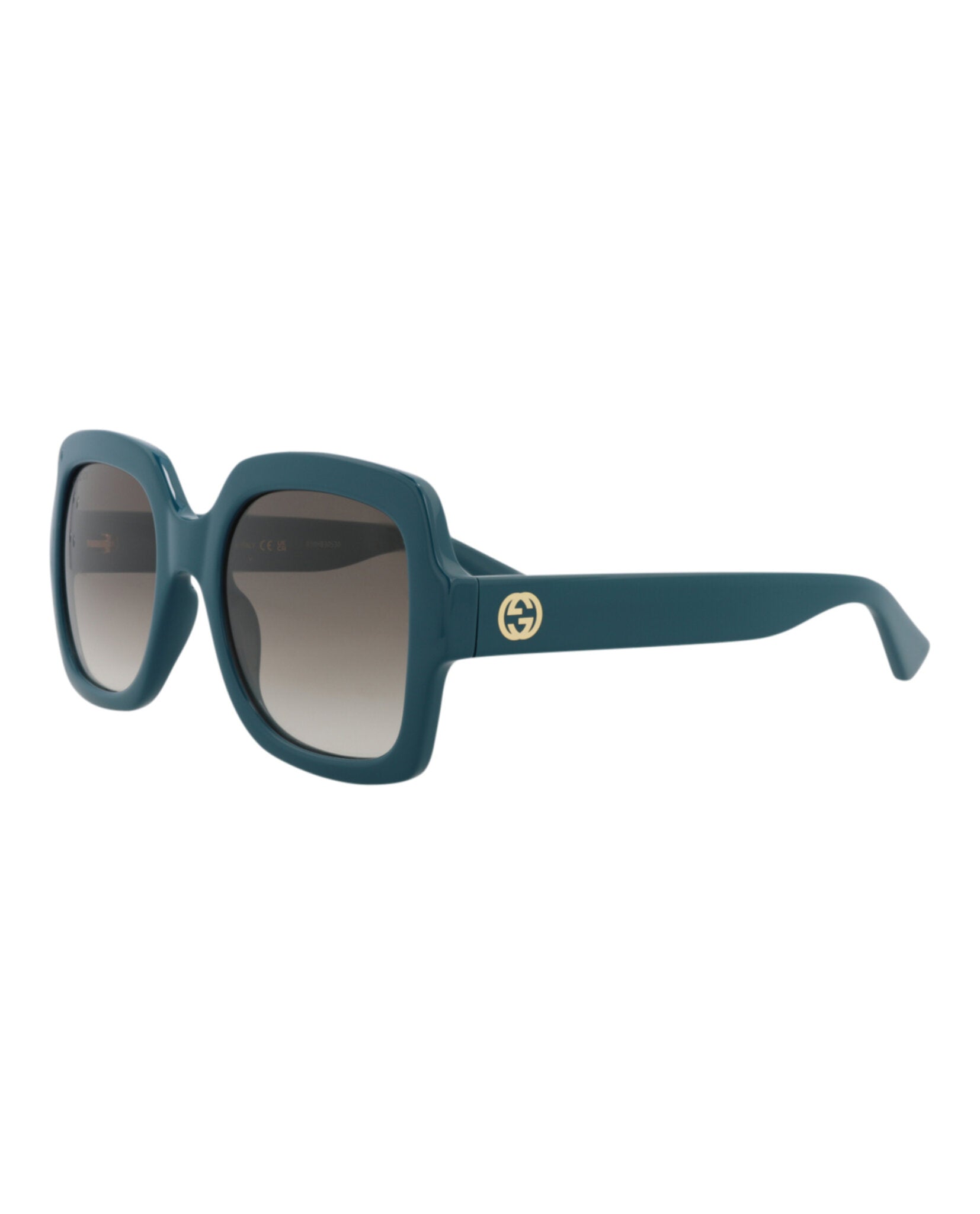 Gucci Gucci Womens Square/Rectangle Blue Blue Brown Fashion Designer Eyewear