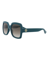 Gucci Gucci Womens Square/Rectangle Blue Blue Brown Fashion Designer Eyewear