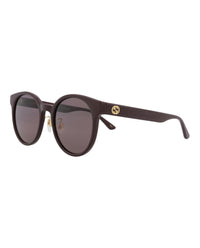 Gucci Gucci Womens Round/Oval Burgundy Burgundy Brown Fashion Designer Eyewear