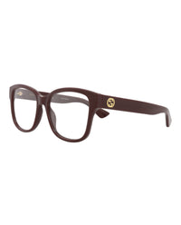 Gucci Womens Square/Rectangle Red Red Transparent Fashion Designer Eyewear