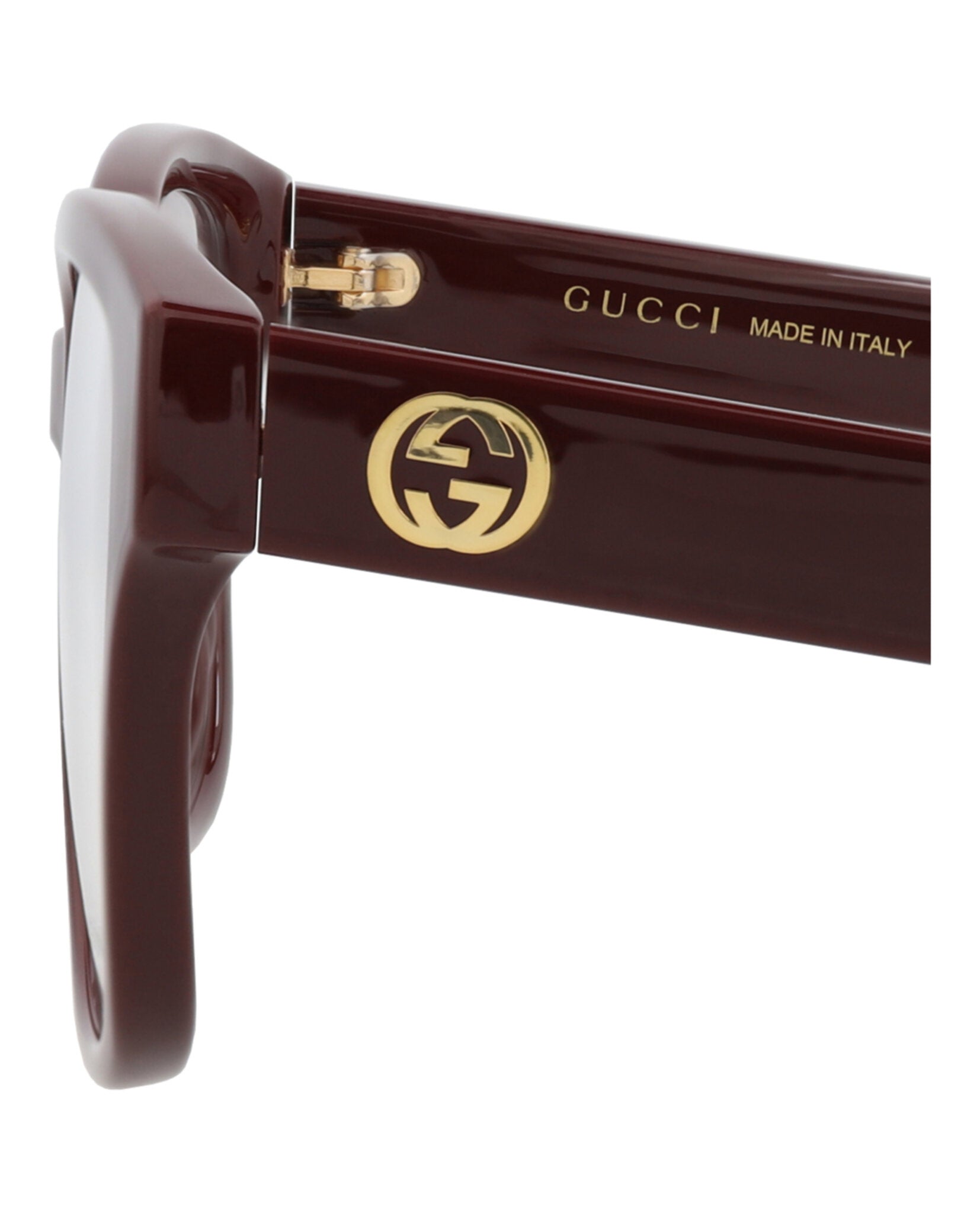 Gucci Womens Square/Rectangle Red Red Transparent Fashion Designer Eyewear