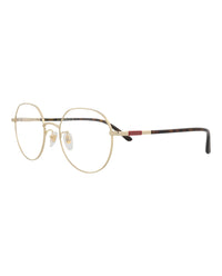 Gucci Mens Round/Oval Gold Havana Transparent Fashion Designer Eyewear