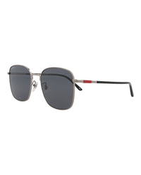 Gucci Gucci Mens Square/Rectangle Ruthenium Black Grey Fashion Designer Eyewear