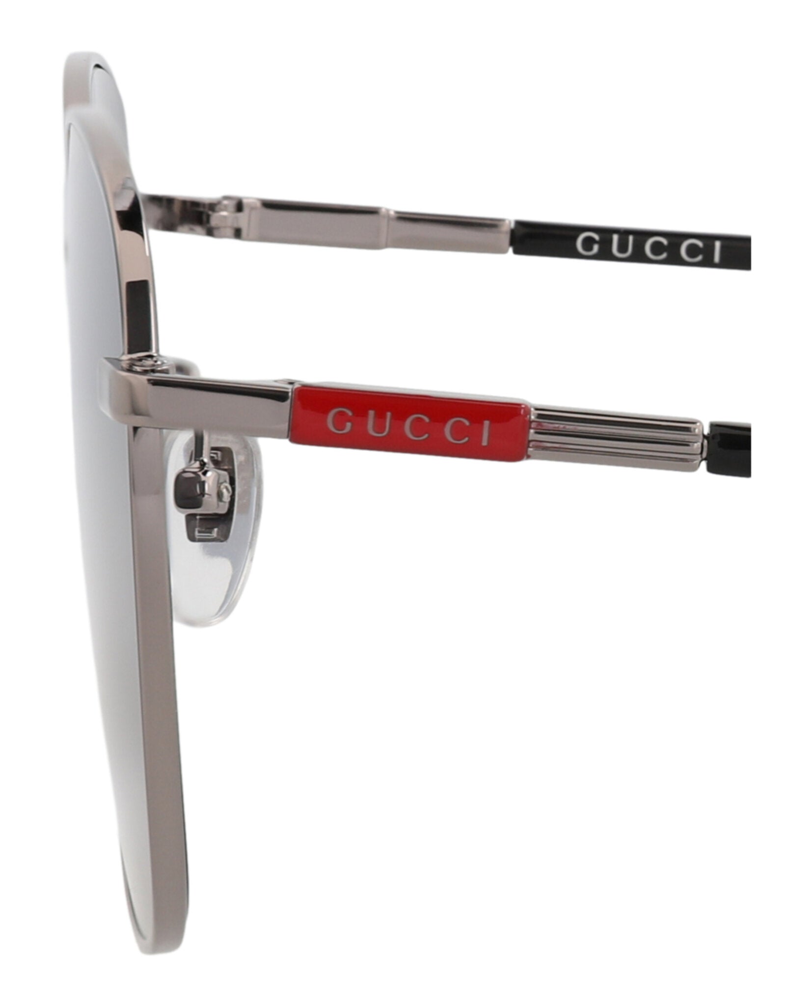 Gucci Gucci Mens Square/Rectangle Ruthenium Black Grey Fashion Designer Eyewear