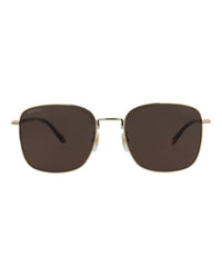 Gucci Mens Square/Rectangle Gold Havana Brown Fashion Designer Eyewear