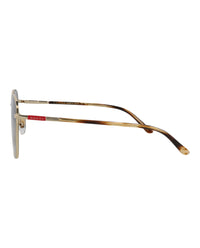 Gucci Mens Square/Rectangle Gold Havana Brown Fashion Designer Eyewear