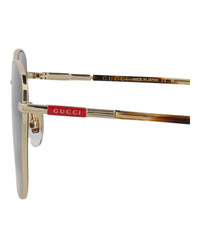 Gucci Mens Square/Rectangle Gold Havana Brown Fashion Designer Eyewear