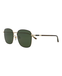 Gucci Mens Square/Rectangle Gold Havana Green Fashion Designer Eyewear