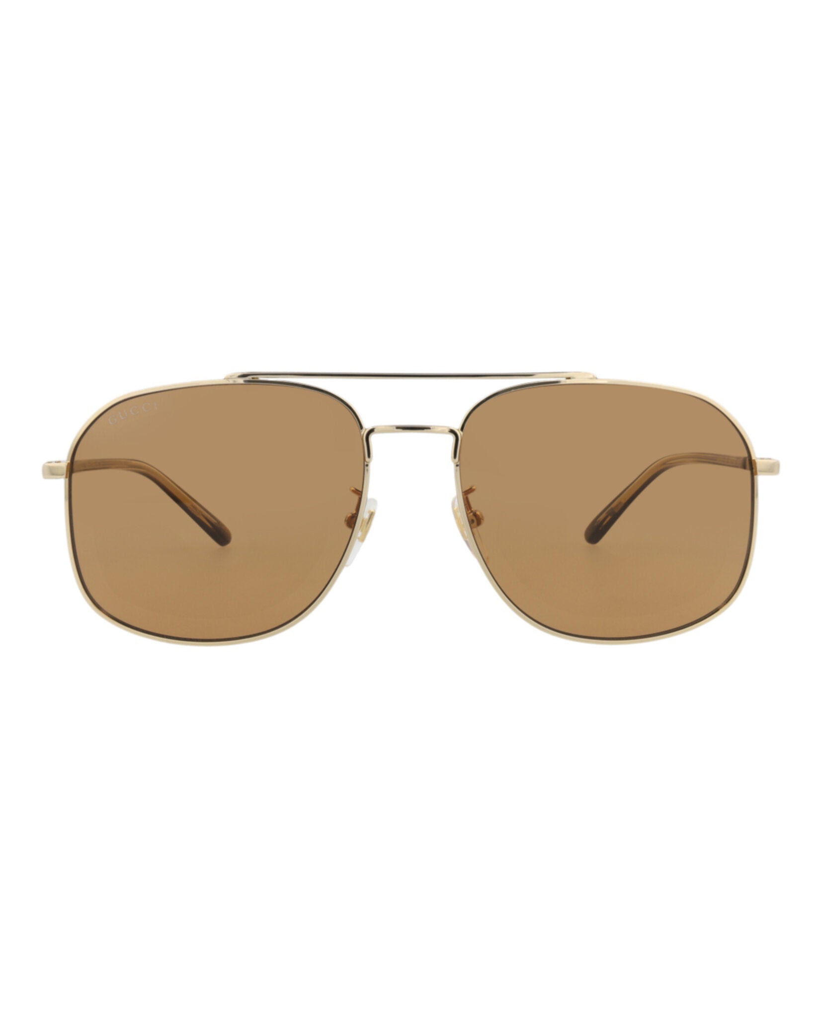 Gucci Mens Aviator Gold Havana Brown Fashion Designer Eyewear