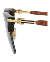 Gucci Gucci Mens Square/Rectangle Gold Brown Brown Fashion Designer Eyewear