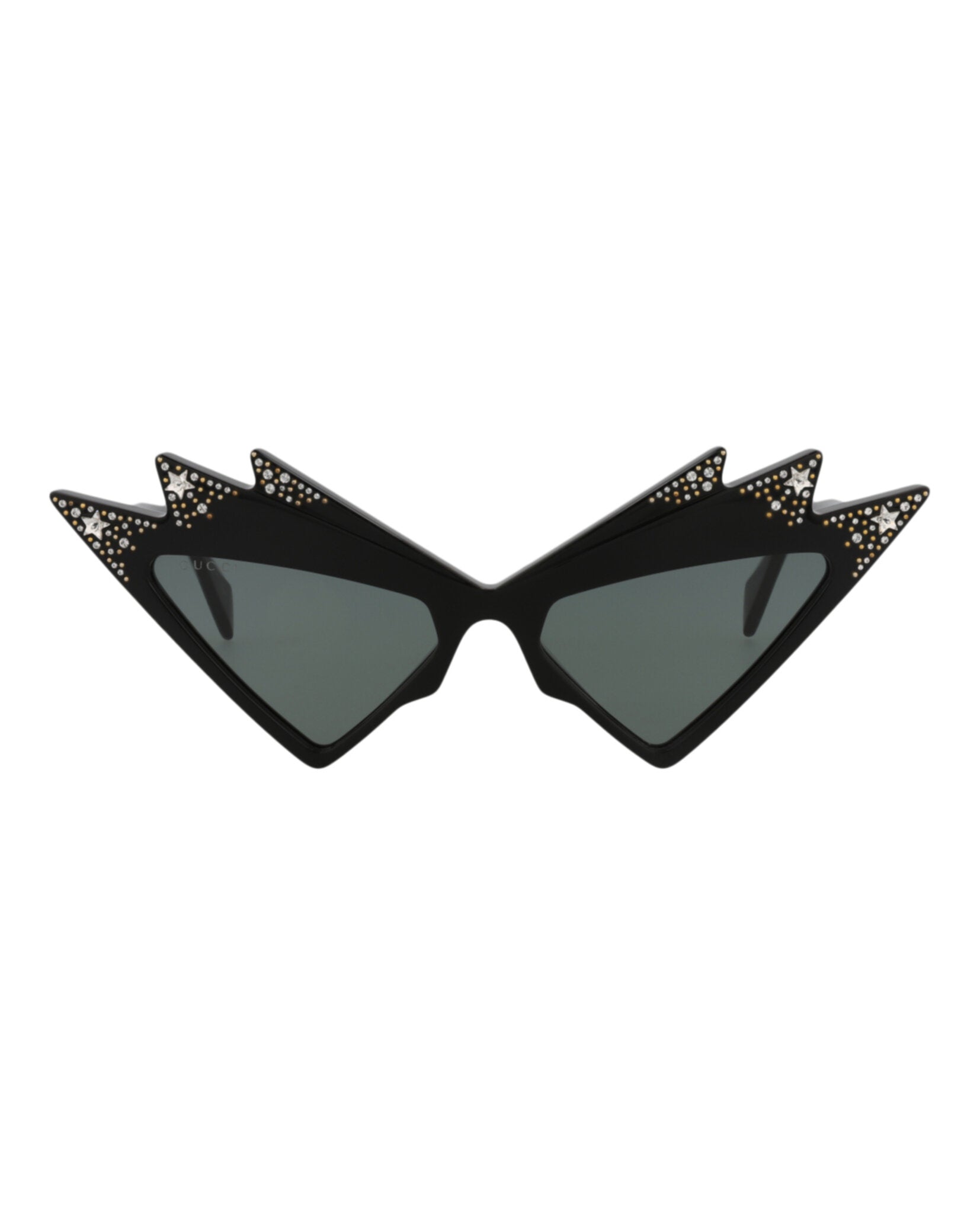 Gucci Womens Cat Eye Black Black Grey Fashion Designer Eyewear