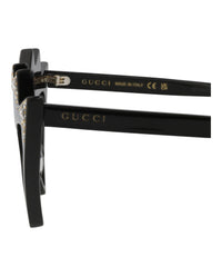 Gucci Womens Cat Eye Black Black Grey Fashion Designer Eyewear