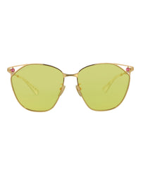 Gucci Womens Cat Eye Gold Gold Yellow Fashion Designer Eyewear