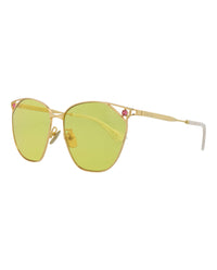 Gucci Womens Cat Eye Gold Gold Yellow Fashion Designer Eyewear