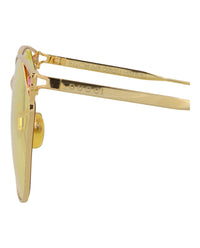 Gucci Womens Cat Eye Gold Gold Yellow Fashion Designer Eyewear