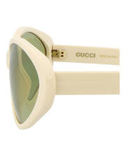 Gucci Womens Round/Oval Ivory Ivory Green Fashion Designer Eyewear
