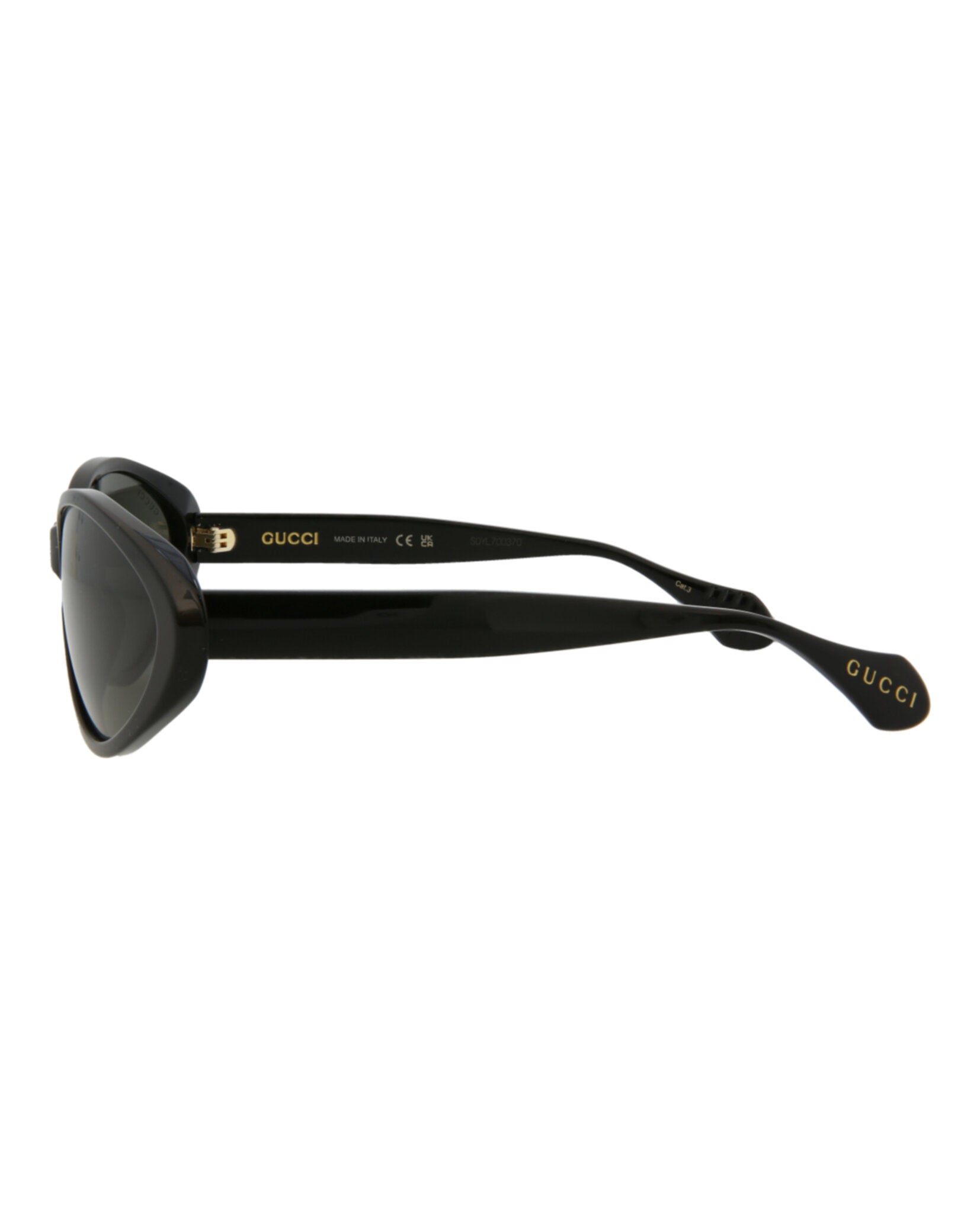 Gucci Gucci Womens Round/Oval Black Black Grey Fashion Designer Eyewear